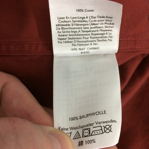 Eddie Bauer Mens M Red Classic Fit Button Up Shirt - Picture 7 of 8